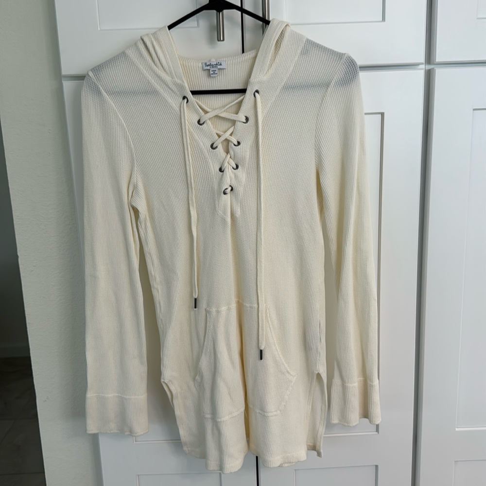 Splendid Women's Tie Neck Termal Top